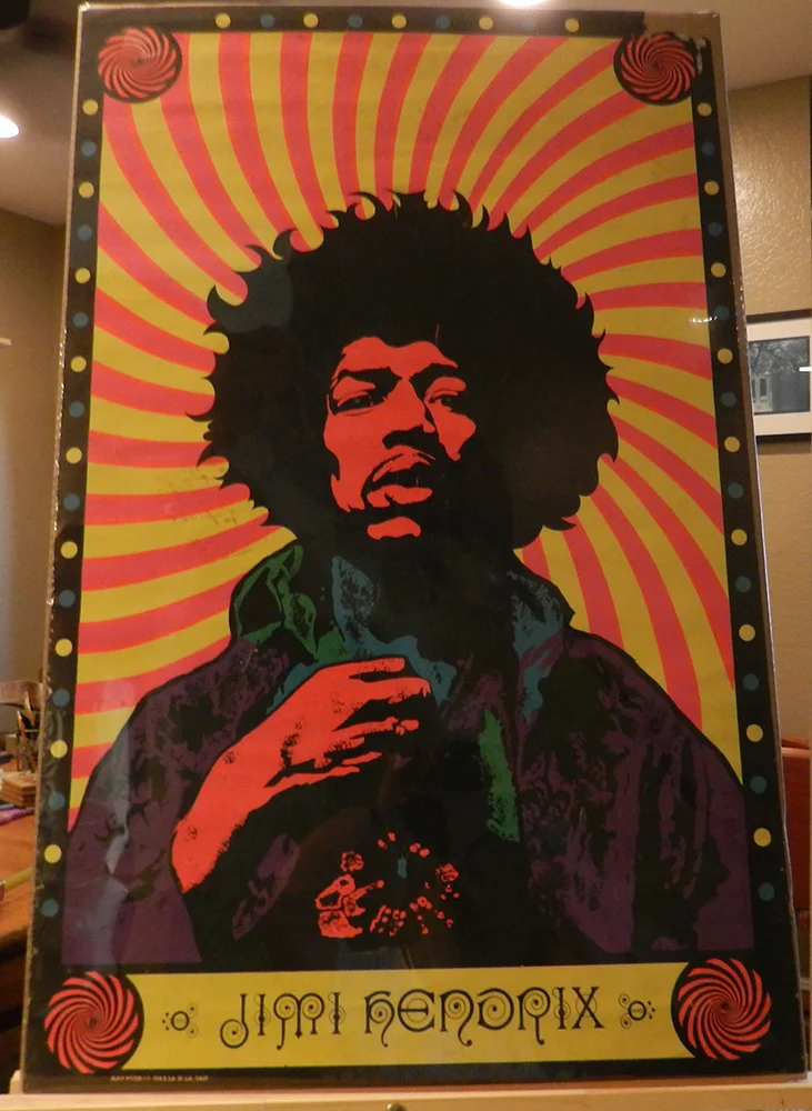 Jimi Hendrix: Platt Poster Co., Black Light Poster (1969)
