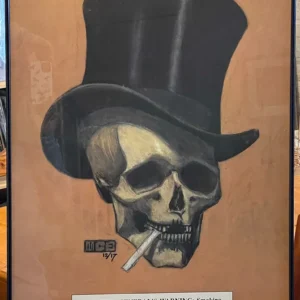 Last Cigarette: M.C. Escher’s 1917 Death Head ‘Smoker’