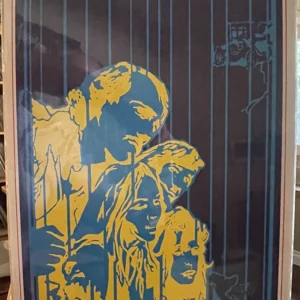 The Mamas & The Papas: Saladin Productions Black Light Poster by Artist Robert Wendell (1967)